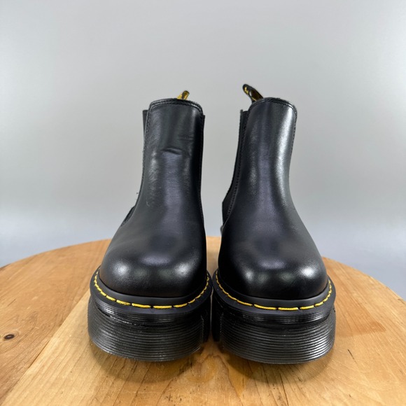 Dr Martens Audrick Chelsea Boots Womens Size 8 Black Leather Platform Shoes NEW - Picture 2 of 8
